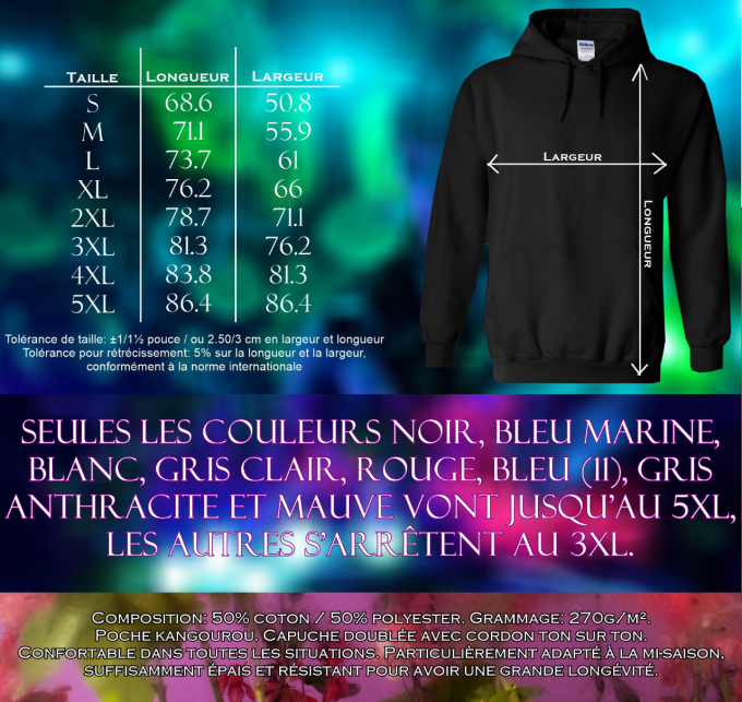Photo "Complète en couleurs" (sur sweat, gilet)