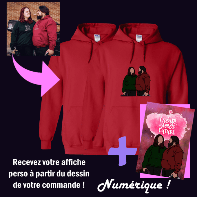Photo "Complète en couleur" - Sweat à capuche