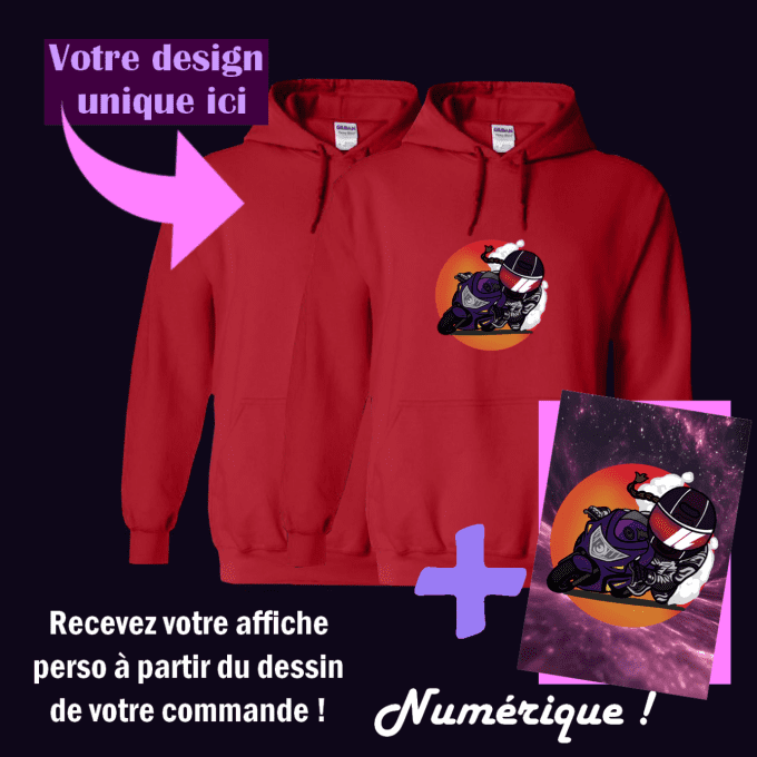 Création "Complète en couleur" - Sweat à capuche