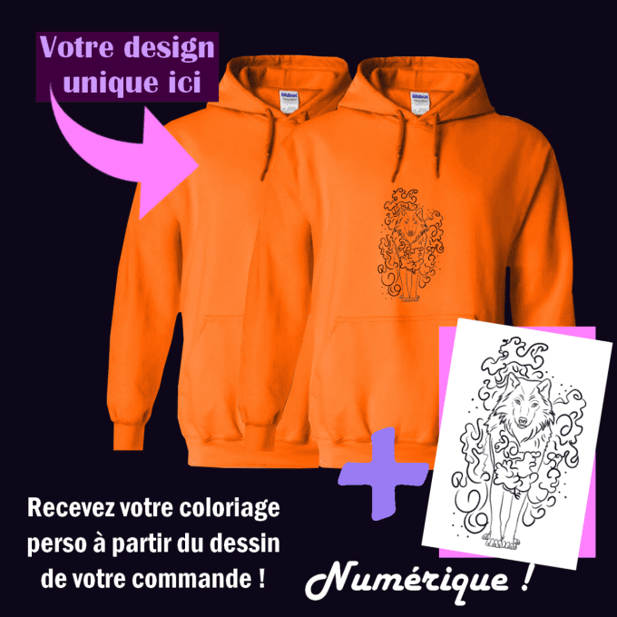 Création "One Line" - Sweat à capuche